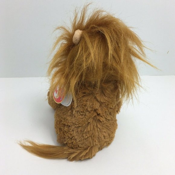 Ty Cuddlys Collection Plush Leon Lion Stuffed Animal 8" Brown Gritter Eyes New - Picture 5 of 12